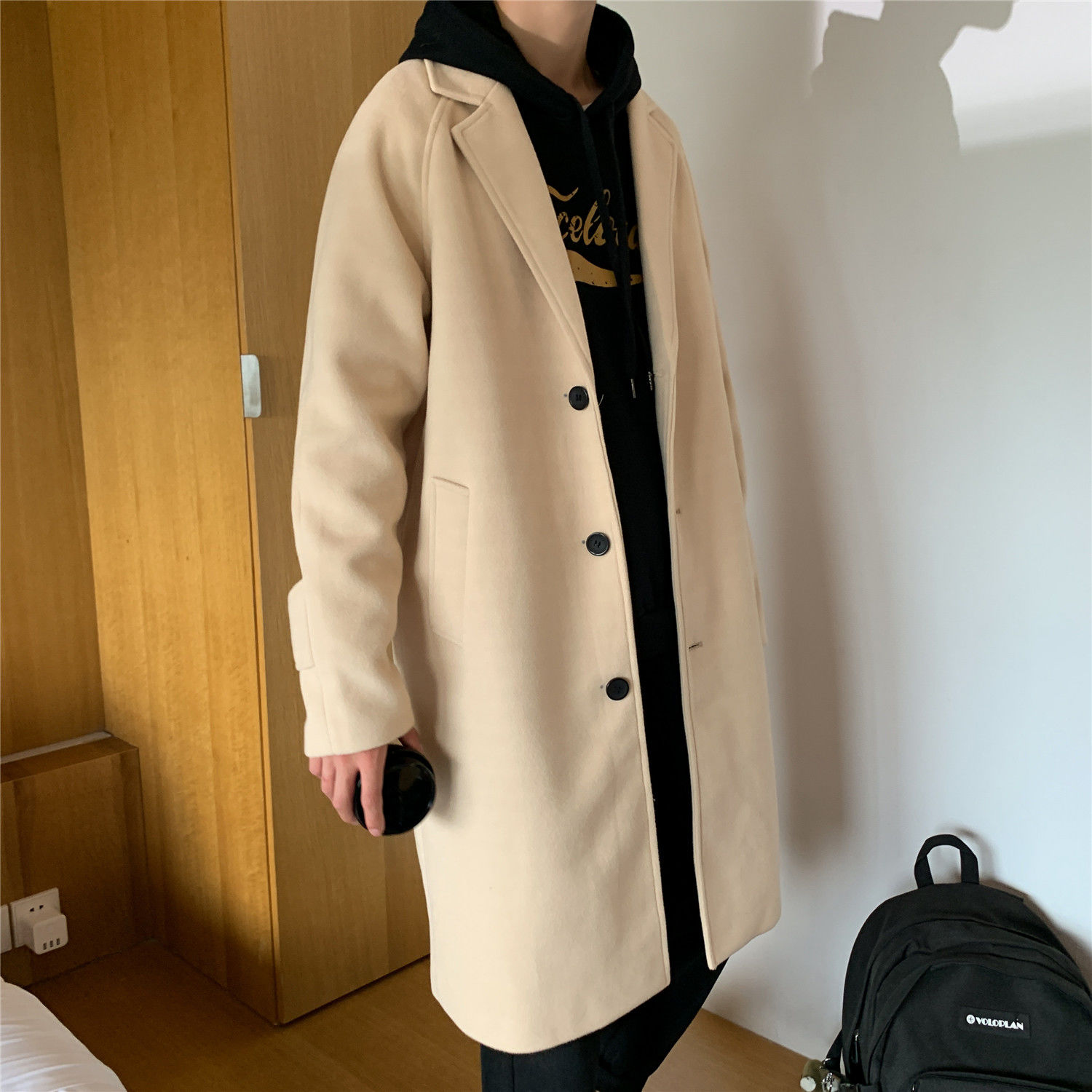 Wool Blend Coat Grey Mans Clim - Outdoor Sport Hobbies ulasan dan harga