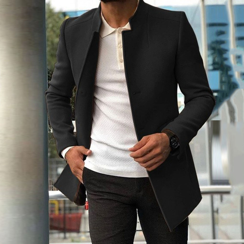 Wool Blend Blue Coat Mans Fish - Outdoor Sport Hobbies ulasan dan harga