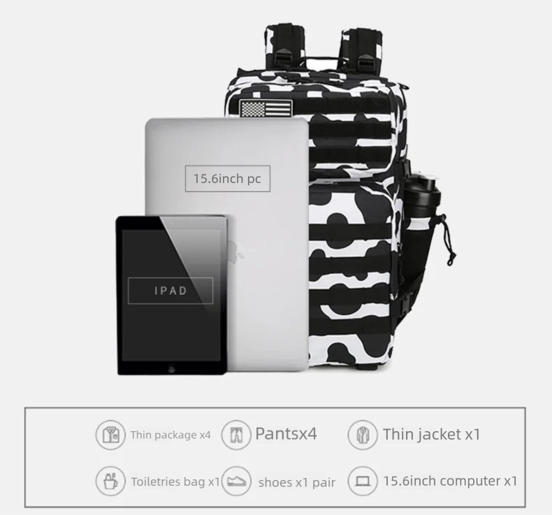 45L/35L/25L Tactical Backpack  - Outdoor Sport Gym ulasan dan harga